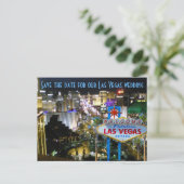Carte Postale Faire-part Las Vegas Wedding Save the Date NV (Debout devant)