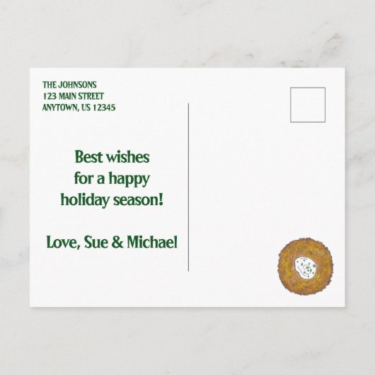 Carte Postale Faire-part Latkes Happy Hanoukka Chanukah Jours fériés juifs (Dos)