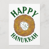 Carte Postale Faire-part Latkes Happy Hanoukka Chanukah Jours fériés juifs (Devant)