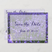 Carte Postale Faire-part Lavande Purple Personnalisée Enregistrer Les Dates (Devant / Derrière)