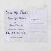 Carte Postale Faire-part Lavande Purple Personnalisée Enregistrer Les Dates (Dos)