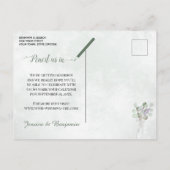 Carte Postale Faire-part Lavender Eucalyptus Mariage Enregistrer le calendr (Dos)