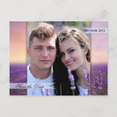 Carte Postale Faire-part Lavender Field Floral Pays Enregistrer la date (Devant)