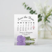 Carte Postale Faire-part Lavender Purple Rose Calendrier Enregistrer la dat (Debout devant)