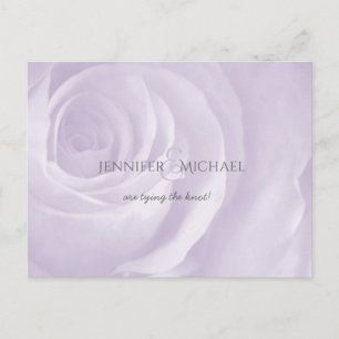 Carte Postale Faire-part lavender rose mariage simple élégant enregistrer l