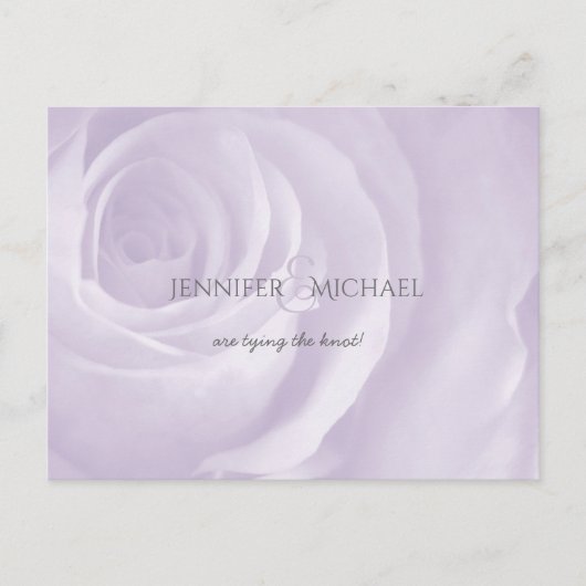 Carte Postale Faire-part lavender rose mariage simple élégant enregistrer l (Devant)