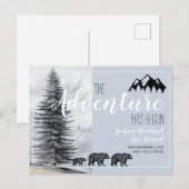 Carte Postale Faire-part L'aventure commence annonce de naissance des ours  (Devant / Derrière)