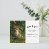 Carte Postale Faire-part Le chou renard dans une forêt verte (Debout devant)