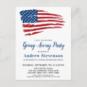 Carte Postale Faire-part Le drapeau américain, parti de l'armée (Devant)