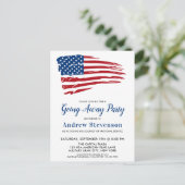 Carte Postale Faire-part Le drapeau américain, parti de l'armée (Debout devant)