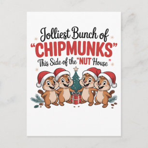 Carte Postale Faire-part Le groupe de tamias le plus joyeux Funny Rodents X