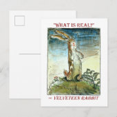 Carte Postale Faire-part Le lapin Velveteen (Devant / Derrière)
