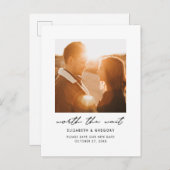 Carte Postale Faire-part Le Mariage d'attente doit modifier la date (Devant / Derrière)