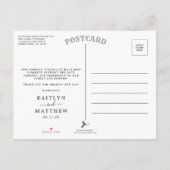 Carte Postale Faire-part Le Merci de la Collection Mariage Verdure & Or (Dos)