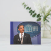 Carte Postale Faire-part Le président Barack Obama fait une annonce (Debout devant)