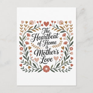 Carte Postale Faire-part Le rythme cardiaque de la maison est l'amour de la