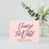 Carte Postale Faire-part Le script de parties scintillant rose vierge de pr (Debout devant)