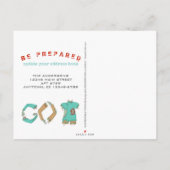 Carte Postale Faire-part Le zombi RETOURNENT nouveau déplacement drôle (Dos)