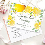 Carte Postale Faire-part Lemon Summer Wedding<br><div class="desc">Watercolor lemon summer wedding save the date postcard. The text can be change d using right the "Details" menu. To fit everything to your needs please click the "Customize" button and you can text style and colour change. Please contact me if you need help, for matching items or you have...</div>
