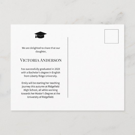 Carte Postale Faire-part Leopard Motif photo (Dos)