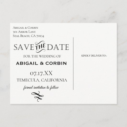 Carte Postale Faire-part Les BOISSONS LIBRES de verdure rustique font (Dos)