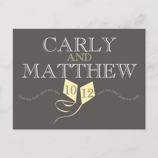 Carte Postale Faire-part Les cerfs-volants roses sauvent la date (Devant)