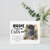 Carte Postale Faire-part les chats ont déménagé ! annonce de nouvelle adres (Debout devant)