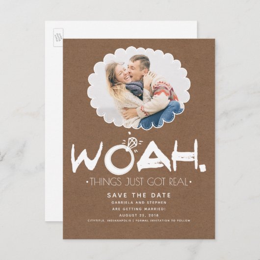 Carte Postale Faire-part Les Choses N'Ont Pas Été Réelles | Photo Enregistr (Devant / Derrière)