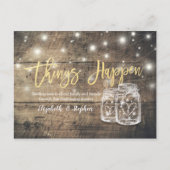 Carte Postale Faire-part Les choses se passent Mariage Postponement Mason J (Devant)