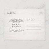 Carte Postale Faire-part Les choses se passent Report Mariage Changement de (Dos)