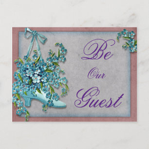 Carte Postale Faire-part Les économies de cru le bleu de chaussure de date