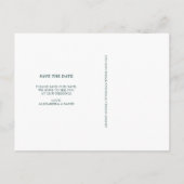 Carte Postale Faire-part Les fleurs d'aquarelle et les rayures grises font (Dos)