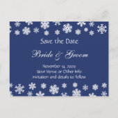 Carte Postale Faire-part Les flocons de neige personnalisés font gagner la (Devant)