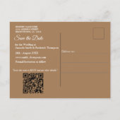 Carte Postale Faire-part Les grands arbres, les feuilles d'automne et les b (Dos)