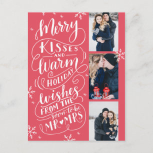 Carte Postale Faire-part Les joyeux baisers chauffent le rouge des souhaits