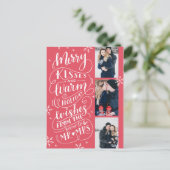 Carte Postale Faire-part Les joyeux baisers chauffent le rouge des souhaits (Debout devant)
