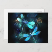 Carte Postale Faire-part Les libellules du lac (Devant / Derrière)