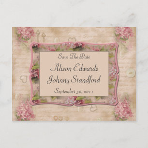 Carte Postale Faire-part Les lilas roses font gagner la date