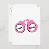 Carte Postale Faire-part Les menottes mariées (Devant / Derrière)