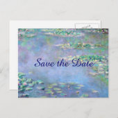 Carte Postale Faire-part Les Nympheas Water Lilies Save the Date Mariage (Devant / Derrière)
