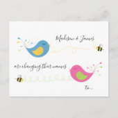 Carte Postale Faire-part Les oiseaux et les abeilles changent de nom Grosse (Devant)