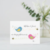 Carte Postale Faire-part Les oiseaux et les abeilles changent de nom Grosse (Debout devant)