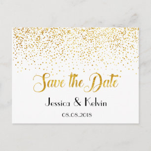 Carte Postale Faire-part Les points faits sur commande de confettis de