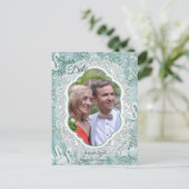 Carte Postale Faire-part Les tons pastel doux de Sage Green (Debout devant)