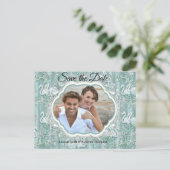 Carte Postale Faire-part Les tons pastel doux de Sage Green (Debout devant)