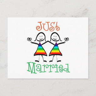 Carte Postale Faire-part Lesbienne vient de se marier