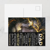 Carte Postale Faire-part Lettre D'Amour, À Mon Cadeau Papa, (Devant / Derrière)