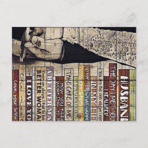 Carte Postale Faire-part Lettre de Femme à Mon Mari   Nouvelle Décoration d