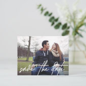 Carte Postale Faire-part Lettre manuscrite Enregistrez la date Photo modern (Debout devant)