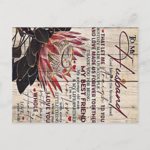 Carte Postale Faire-part Lettre Mignonne Pour Mari Cadeau De Design Cool